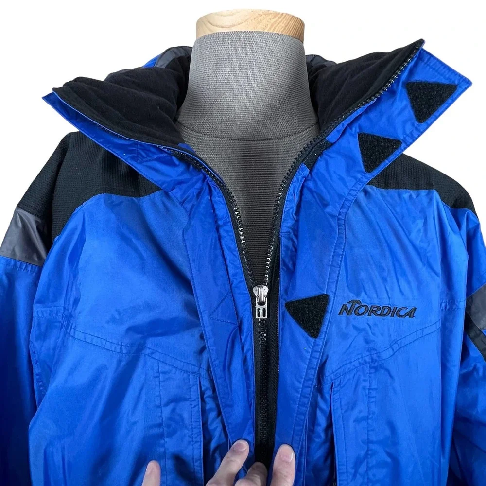 Vintage Men’s Nordica All Terrain Insulated Blue Ski / Snow Jacket XL
